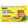 No Name Fruit Bowls Fruit Salad with Cherries in Light Syrup 4 x 107 ml