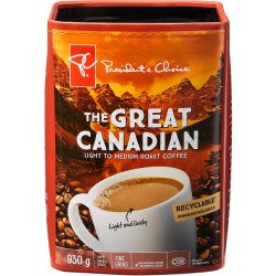 PC Coffee The Great Canadian Light to Medium Roast Fine Grind 930 g