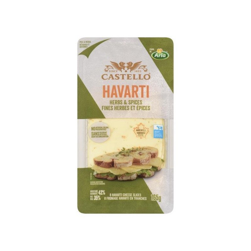 Castello Havarti Herbs & Spices Cheese Slices 165 g