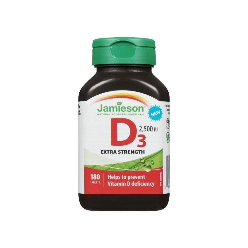 Jamieson Vitamin D3 2500 IU Extra Strength Tablets 180's