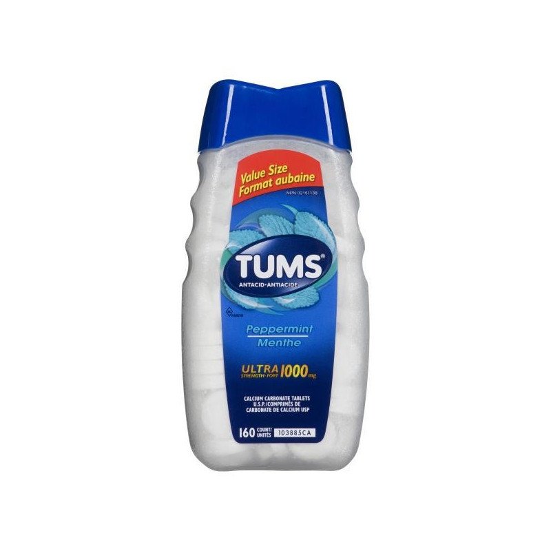 Tums Ultra Strength Peppermint 160's