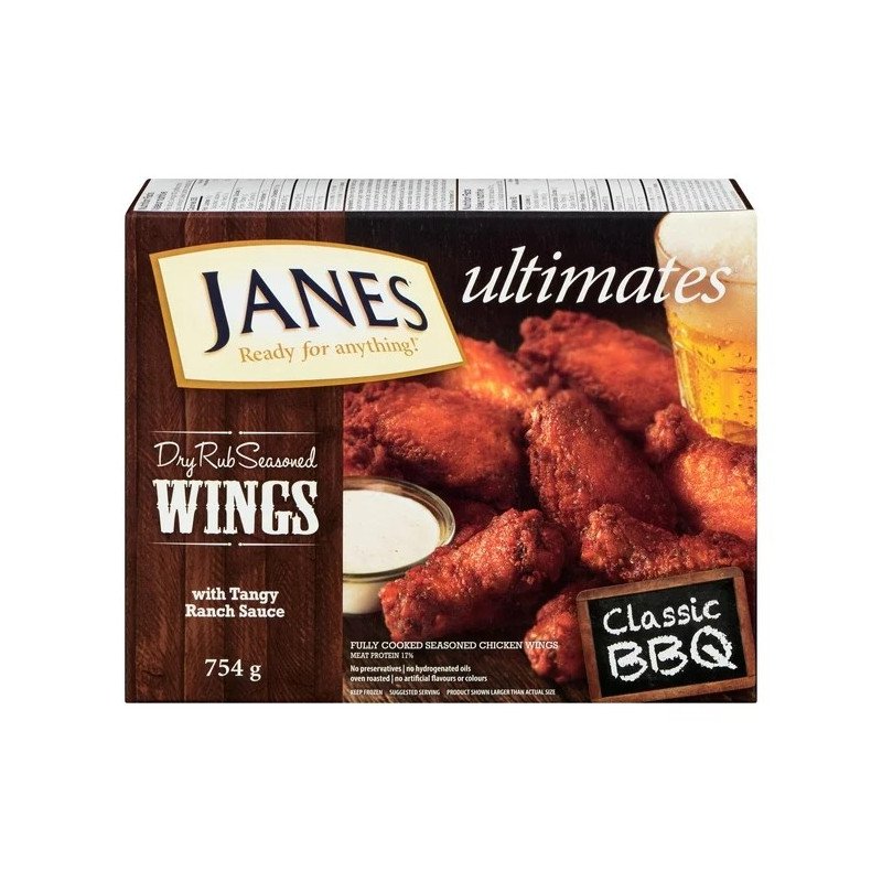 Janes Ultimates Dry Rub Seasoned Wings Classic BBQ 754 g