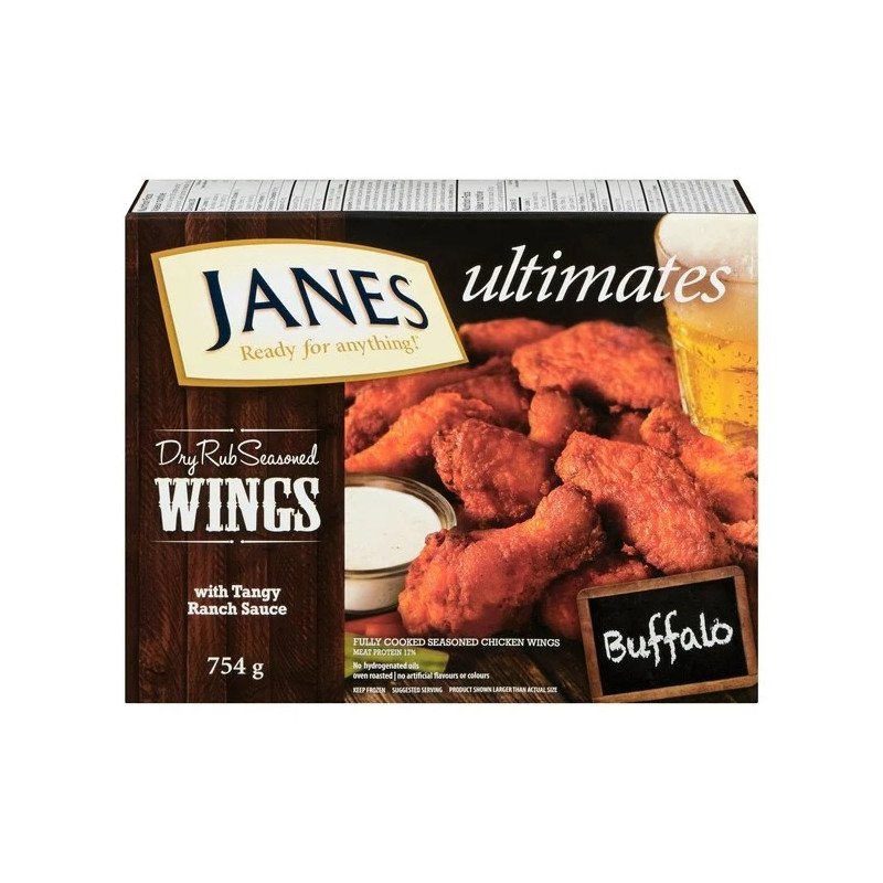 Janes Ultimates Dry Rub Seasoned Wings Buffalo 754 g