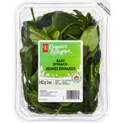 PC Organics Baby Spinach 142 g