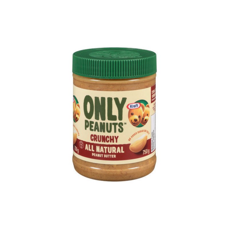 Kraft Only Peanuts Crunchy All Natural Peanut Butter 750 g