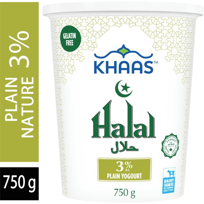 Khaas Halal Yogurt Plain 3% 750 g