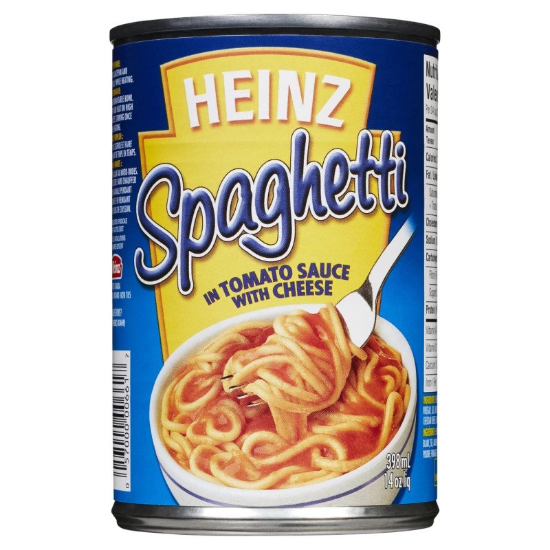 Heinz Canned Pasta Spaghetti in Tomato Sauce with Cheese 398 ml