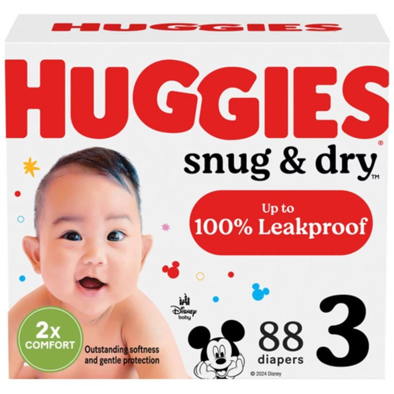 Huggies Snug & Dry Diapers Size 3 88's