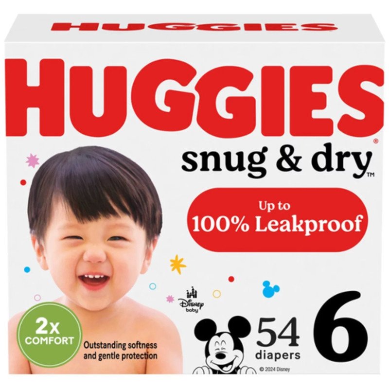 Huggies Snug & Dry Diapers Size 6 54's