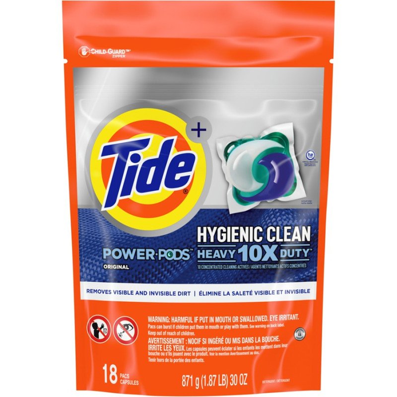 Tide+ Power Pods Hygienic Clean Heavy 10X Duty Original 18's