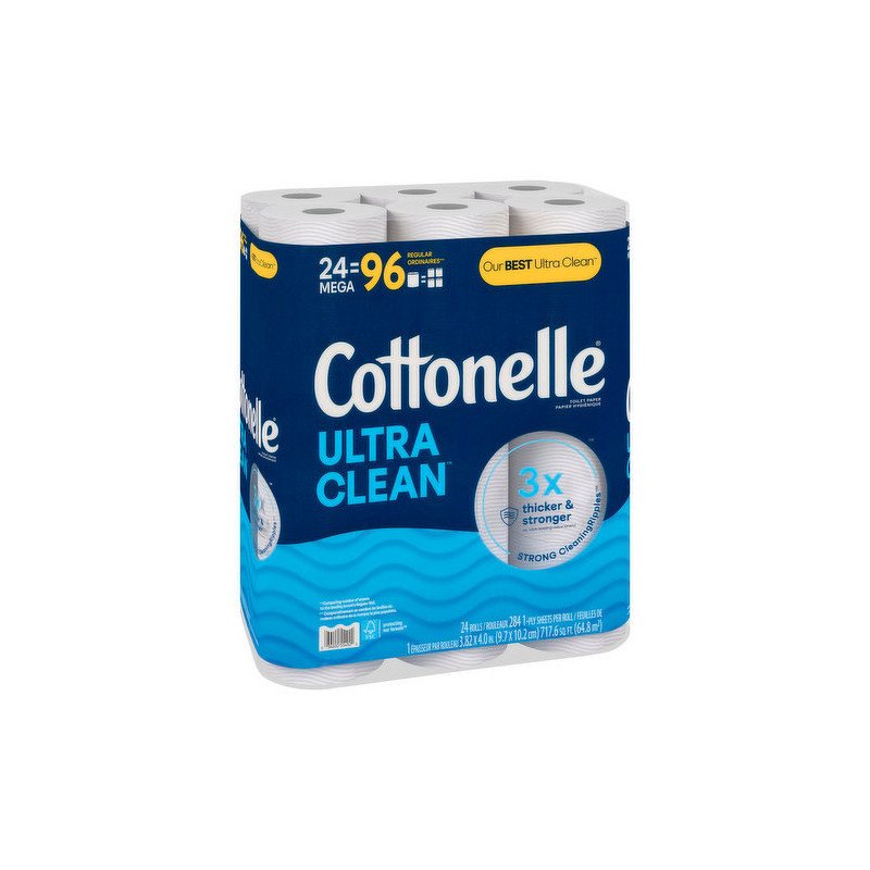 Cottonelle Ultra Clean Double Roll Bath Tissue 24/96