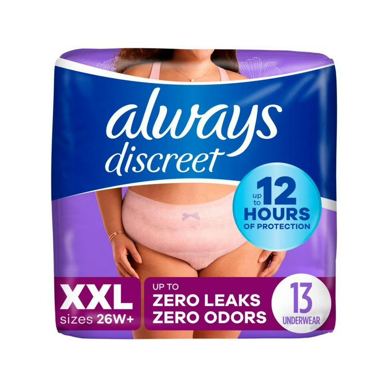 Always Discreet Incontinence Underwear Women Maximum XXL 13's