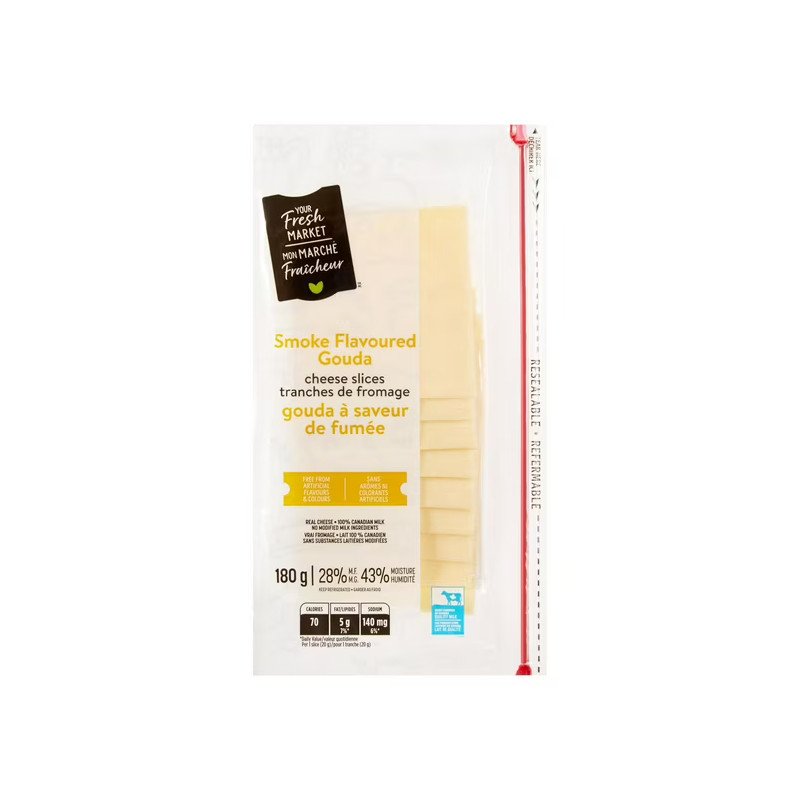 Your Fresh Market Smoke Flavoured Gouda Cheese Slices 180 g