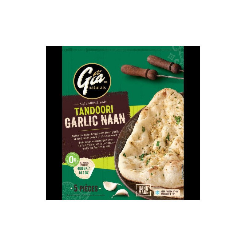 Gia Naturals Tandoori Garlic Naan 400 g