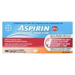 Aspirin Quick Chews 81mg 100's