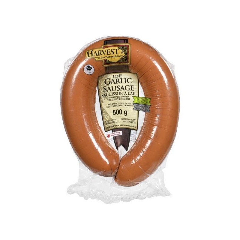 Harvest Naturally Smoked Fine Garlic Sausage 500 g