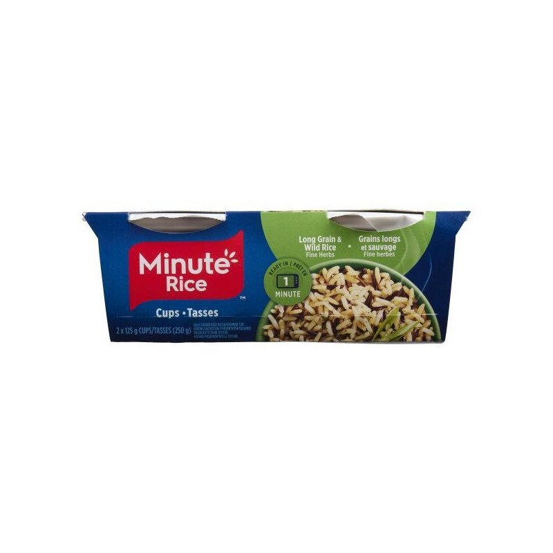 Minute Rice Ready To Serve Long Grain & Wild Rice Fine Herb 2 x 125 g