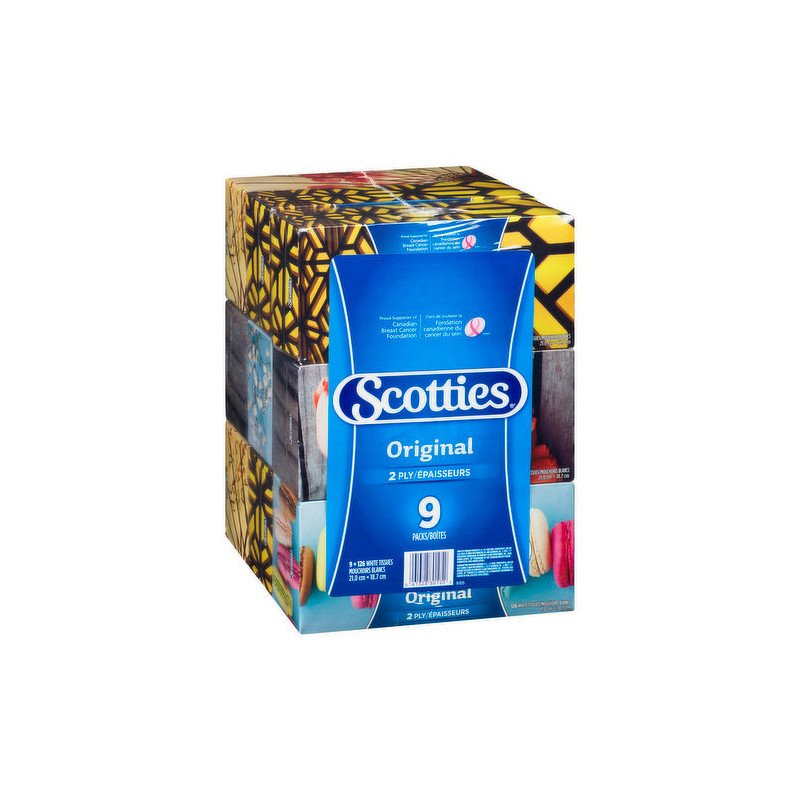 Scotties Regular 2-ply Facial Tissue 9 x 126's