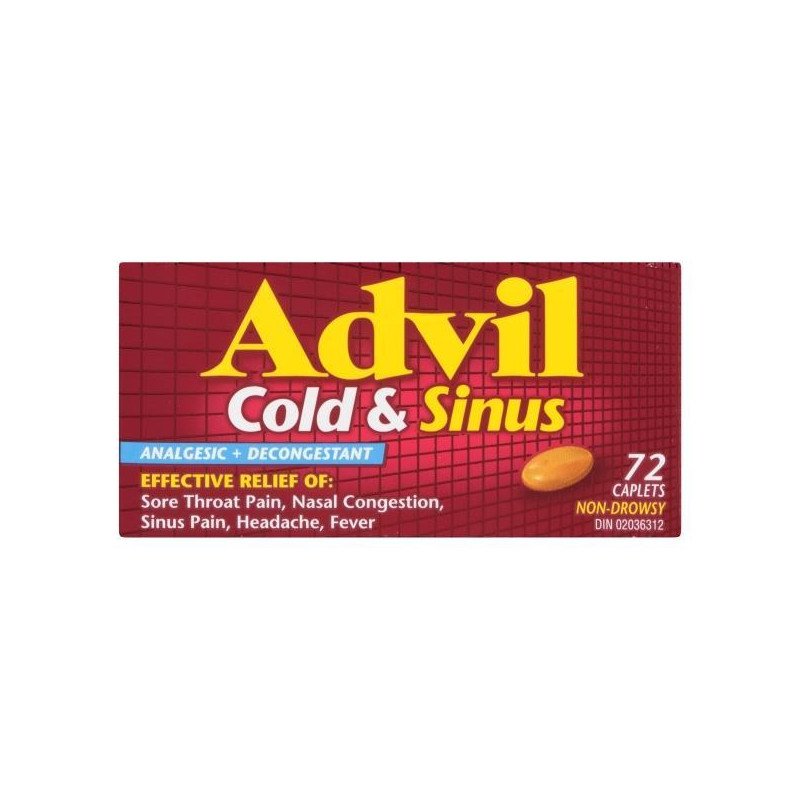 Advil Cold & Sinus Caplets 72's