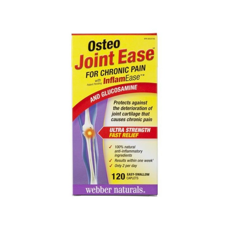 Webber Naturals Osteo Joint Ease for Chronic Pain with InflamEase Ultra Strength 120's