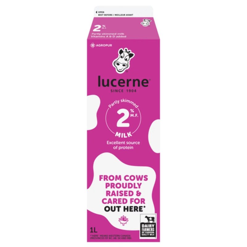 Lucerne 2% Milk 1 L