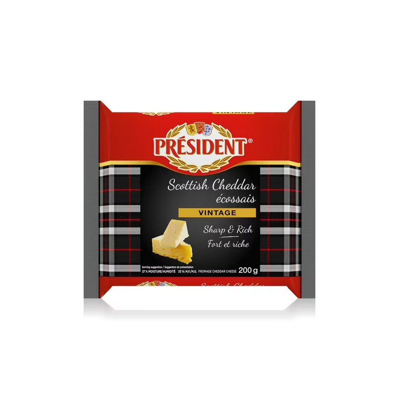 President Scottish Cheddar Vintage Sharp & Rich 200 g