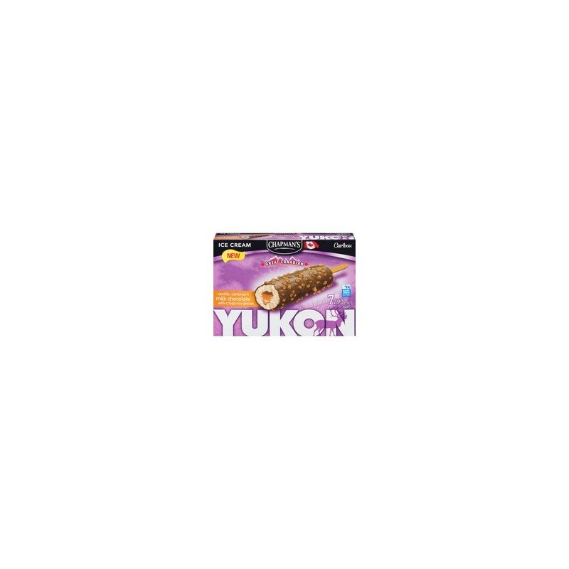 Chapman's Yukon Ice Cream Bars Vanilla Caramel & Milk Chocolate with Crispy Rice Pieces 7 x 90 ml