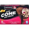 Chapman's Super Cone Ice Cream Vanilla & Chocolate with Cherry Centre 8 x 120 ml