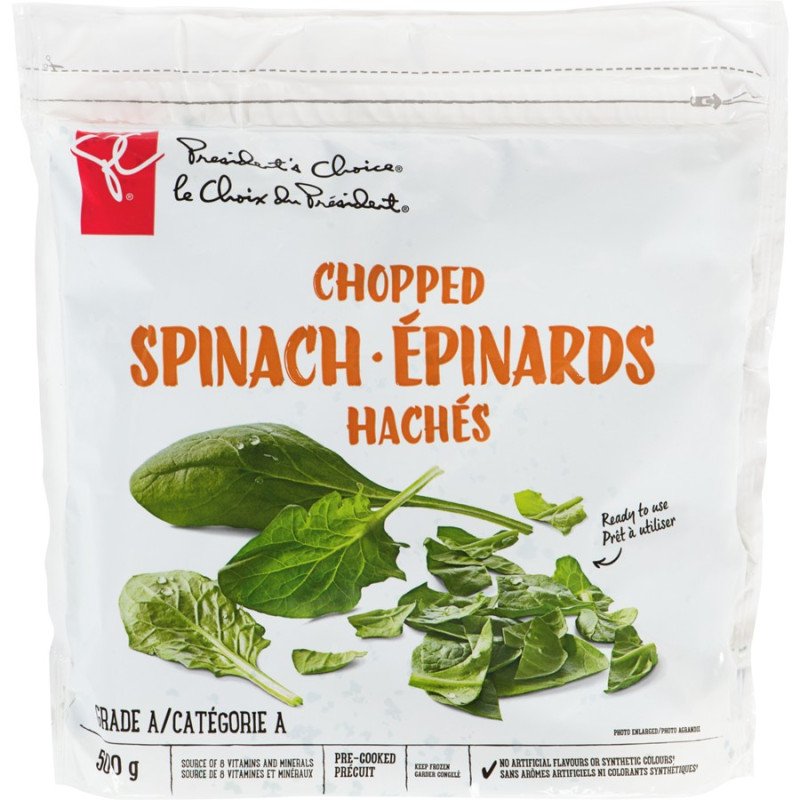 PC Frozen Chopped Spinach 500 g