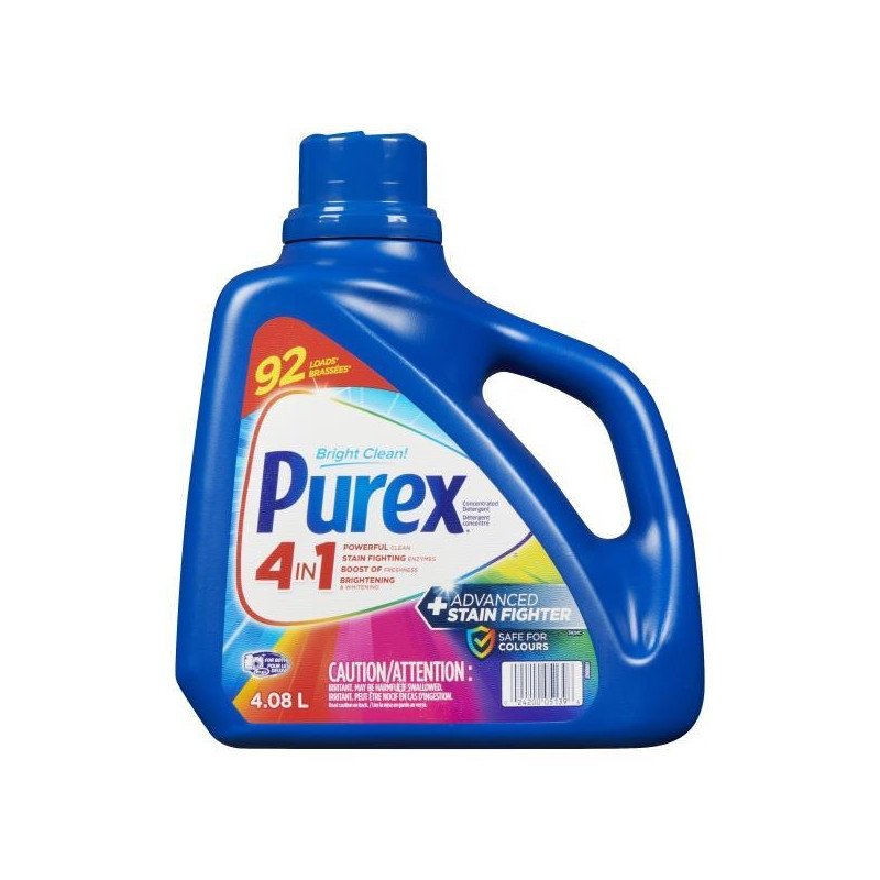 Purex Liquid Laundry Bright Clean 4-in-1 + Advanced Stain Fighter 92 Loads