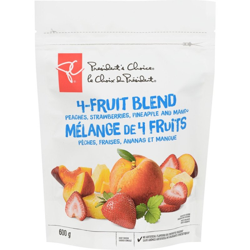 PC Frozen 4-Fruit Blend 600 g