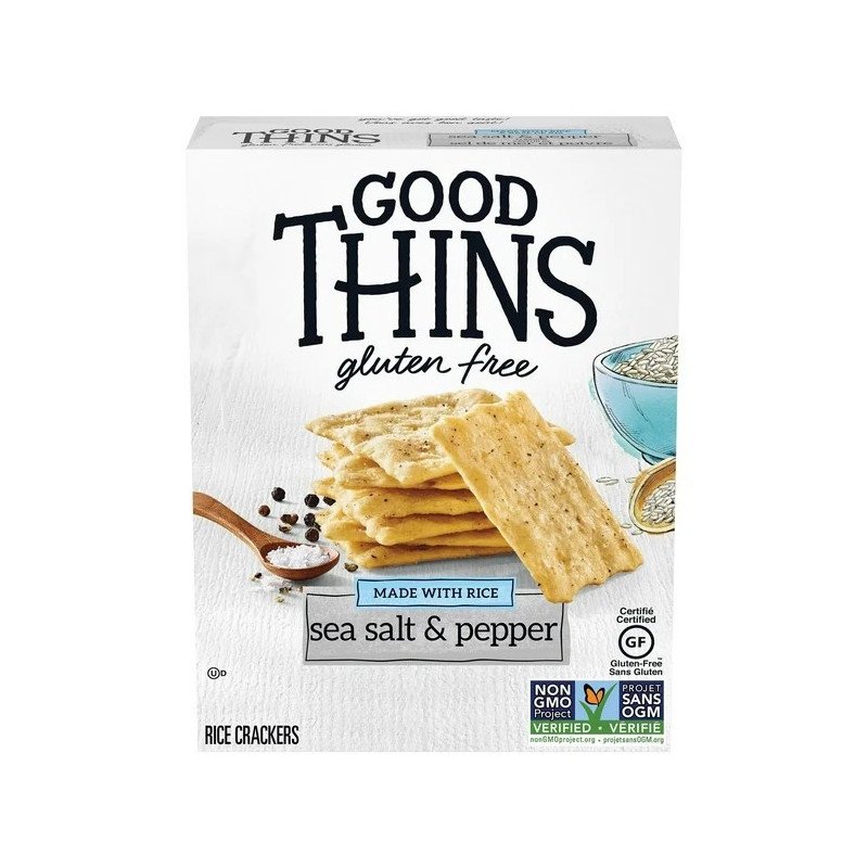 Christie Good Thins Gluten Free Made with Rice Sea Salt & Pepper 100 g