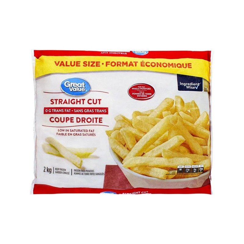 Great Value Straight Cut Fries 2 kg