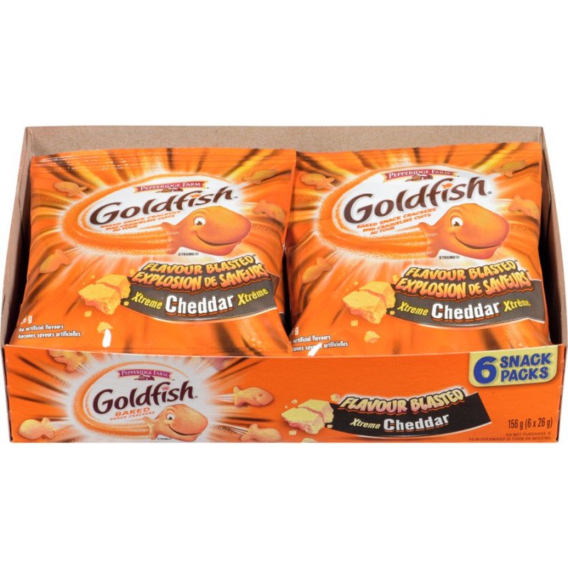 Pepperidge Farm Goldfish Flavour Blasted Cheddar Crackers 6 x 26 g