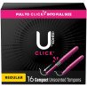 U by Kotex Click Compact Tampons Regular Unscented 16's