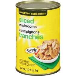 No Name Sliced Mushrooms 284 ml