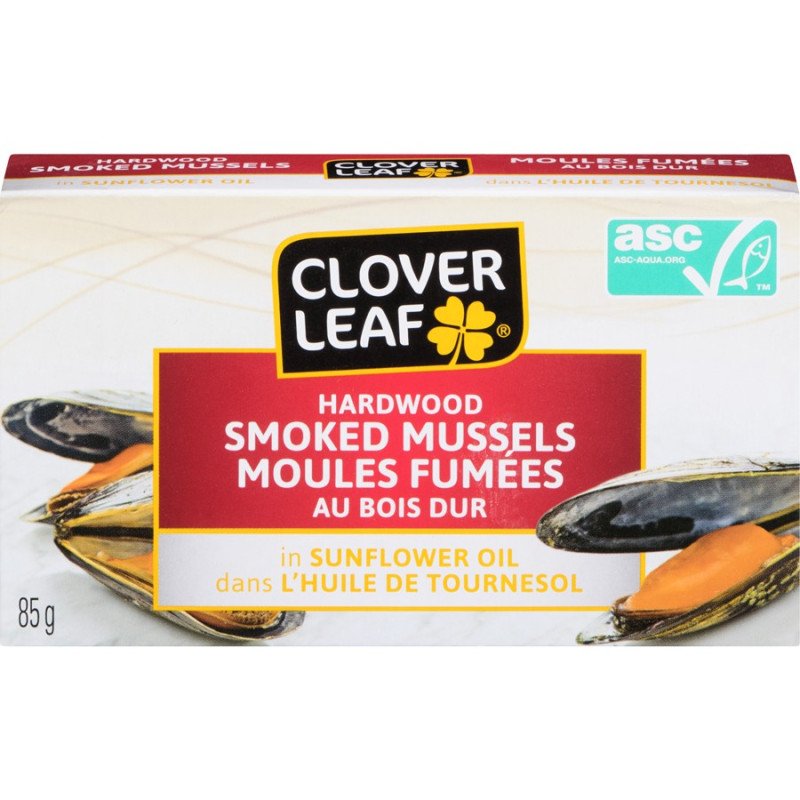 Clover Leaf Hardwood Smoked Mussels in Sunflower Oil 85 g