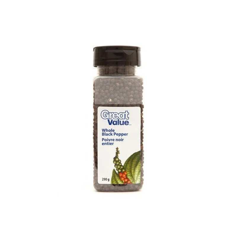 Great Value Whole Black Pepper 290 g