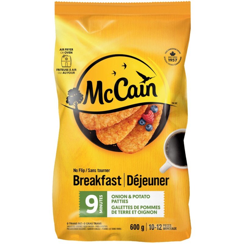 McCain Breakfast 9 Minutes Onion & Potato Patties 600 g