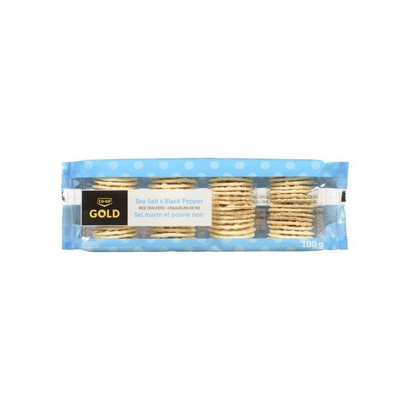 Co-op Gold Rice Crackers Sea Salt & Black Pepper 100 g