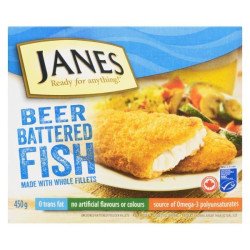 Janes Beer Battered Fish 450 g