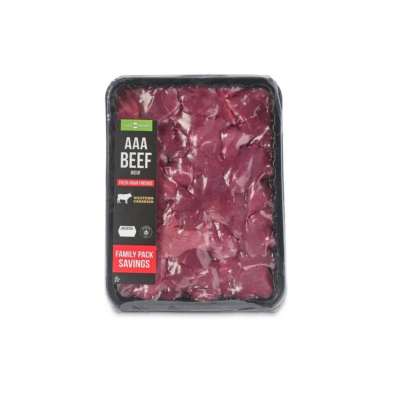 Save-On AAA Stewing Beef Value Pack (up to 1206 g per pkg)