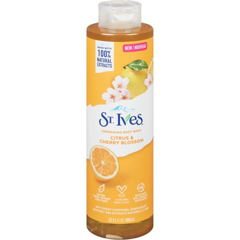 St Ives Body Wash Energizing Citrus & Cherry Blossom 650 ml