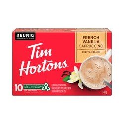 Tim Hortons French Vanilla Cappuccino Sweet & Creamy Coffee K-Cups 10's