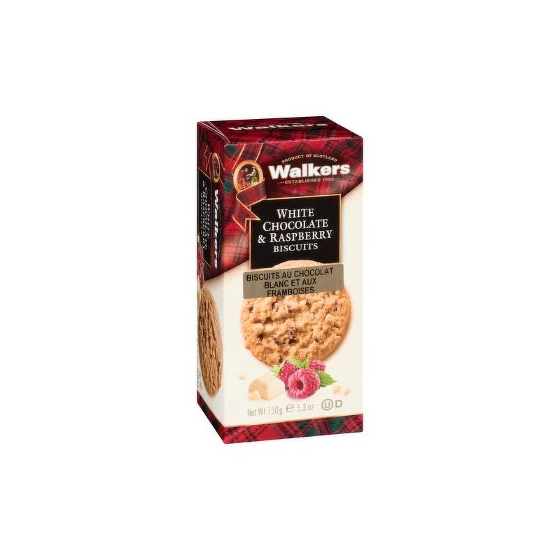 Walkers White Chocolate & Raspberry Biscuits 150 g