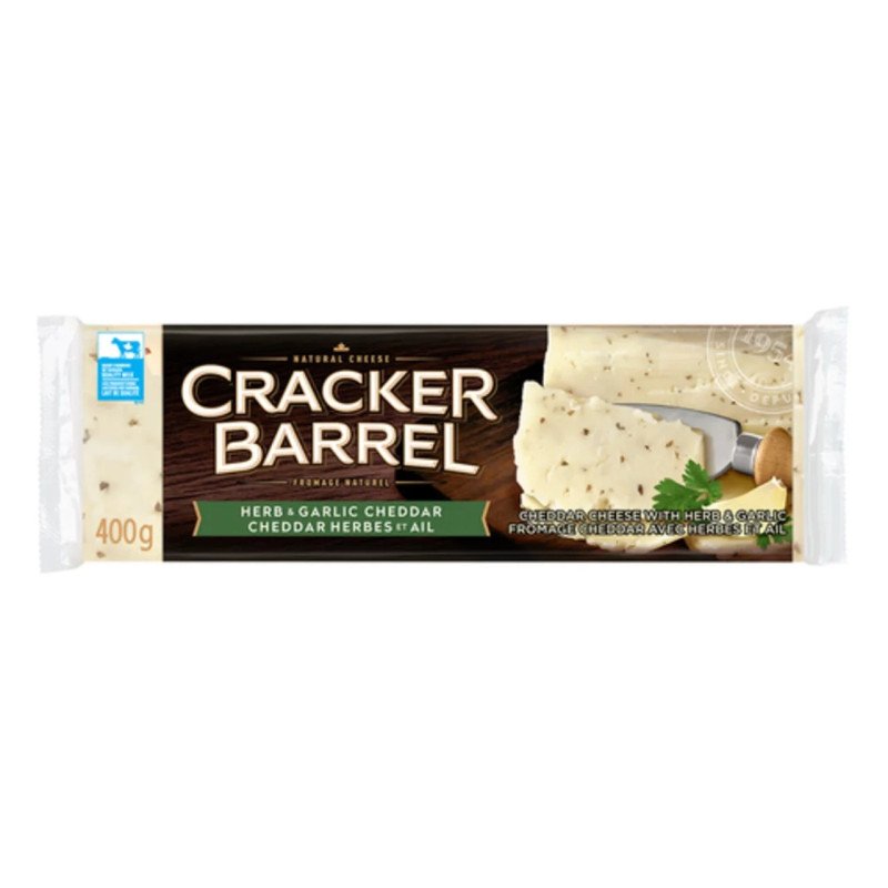 Cracker Barrel Herb & Garlic Cheddar Cheese 400 g