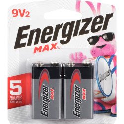 Energizer Max Batteries 9V 2's