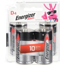 Energizer Max Batteries D 4's