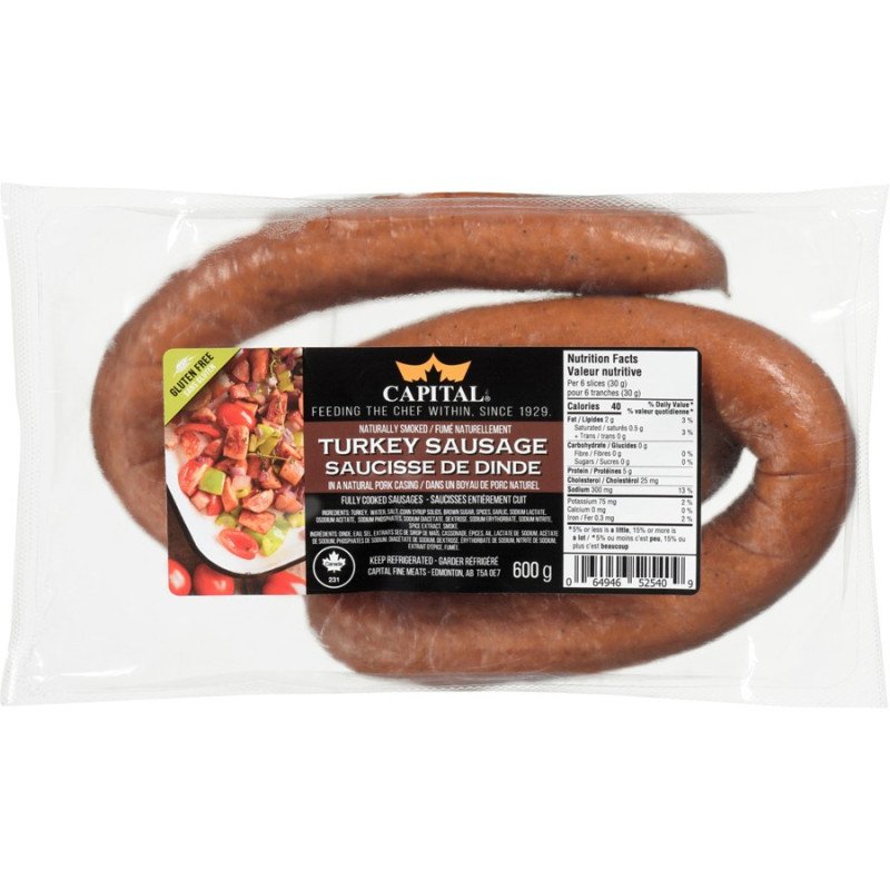 Capital Packers Smoked Turkey Sausage Ring 600 g