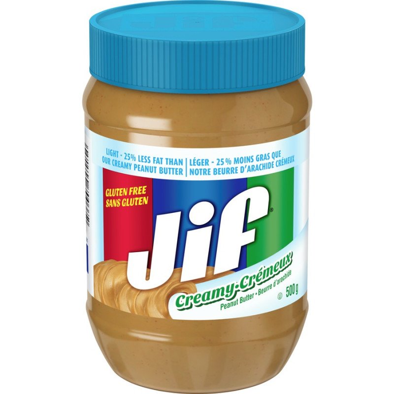 Jif Gluten Free Light Creamy Peanut Butter 500 g